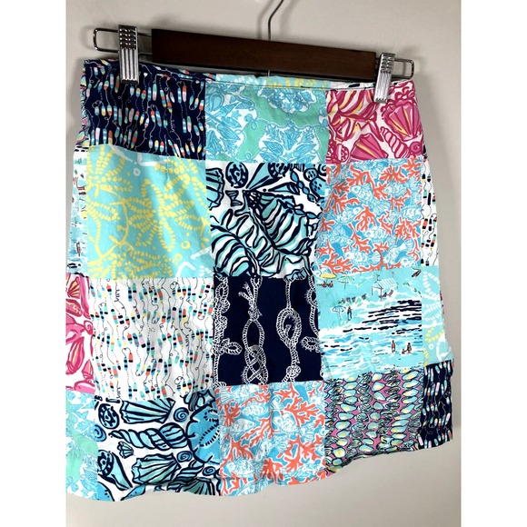Lilly Pulitzer Women's Skirt Patchwork Nautical Size 0 - Picture 4 of 12